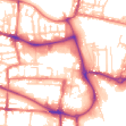 Daytime road noise heatmap for CW1 2HB