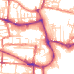 Daytime road noise heatmap for CW1 2HD