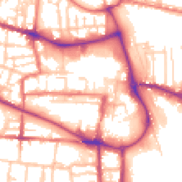 Daytime road noise heatmap for CW1 2HT