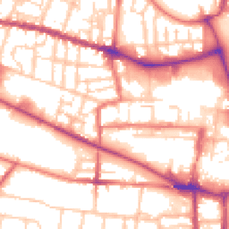 Daytime road noise heatmap for CW1 2JB