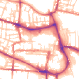 Daytime road noise heatmap for CW1 2JG