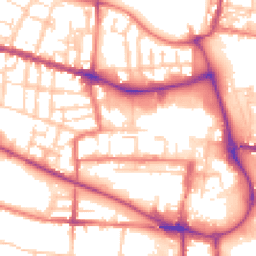 Daytime road noise heatmap for CW1 2JH