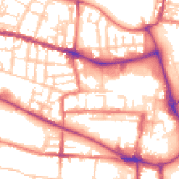 Daytime road noise heatmap for CW1 2JN