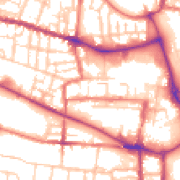 Daytime road noise heatmap for CW1 2JP