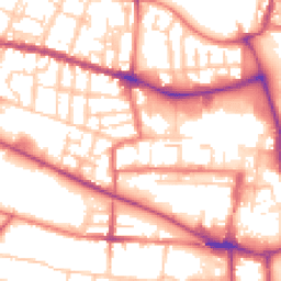 Daytime road noise heatmap for CW1 2JT