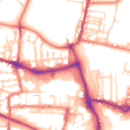Daytime road noise heatmap for CW1 2NE