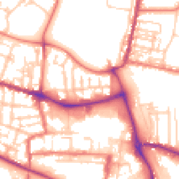 Daytime road noise heatmap for CW1 2NJ