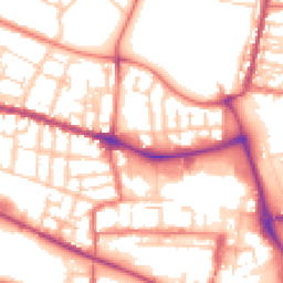 Daytime road noise heatmap for CW1 2PF