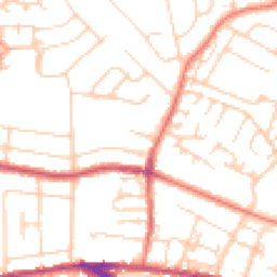 Daytime road noise heatmap for CW1 3JS