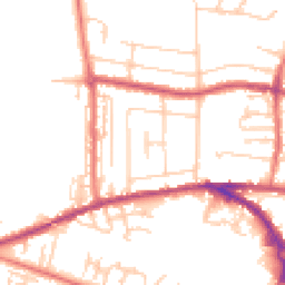 Daytime road noise heatmap for CW1 3NS