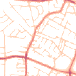 Daytime road noise heatmap for CW1 3TL