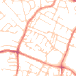 Daytime road noise heatmap for CW1 3UG