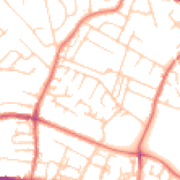 Daytime road noise heatmap for CW1 3UQ