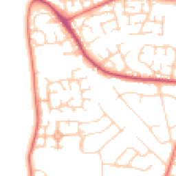 Daytime road noise heatmap for CW1 3WX