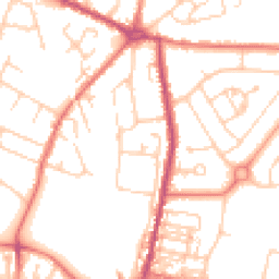 Daytime road noise heatmap for CW1 4JR