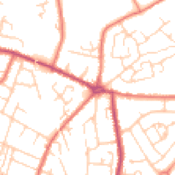 Daytime road noise heatmap for CW1 4QD