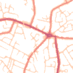 Daytime road noise heatmap for CW1 4SP