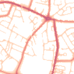 Daytime road noise heatmap for CW1 4UE
