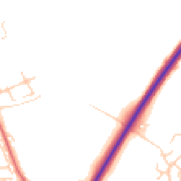Daytime road noise heatmap for CW1 5HR