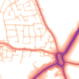 Daytime road noise heatmap for CW1 5HY