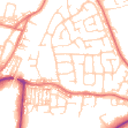 Daytime road noise heatmap for CW1 5JP