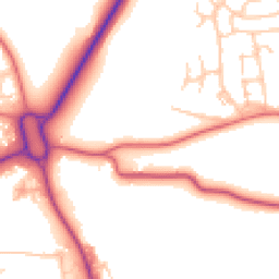 Daytime road noise heatmap for CW1 5NS