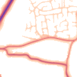 Daytime road noise heatmap for CW1 5NX