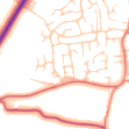 Daytime road noise heatmap for CW1 5PD