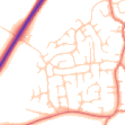 Daytime road noise heatmap for CW1 5PY