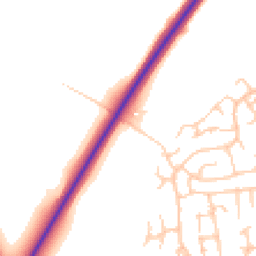 Daytime road noise heatmap for CW1 5QN
