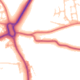 Daytime road noise heatmap for CW1 5UN