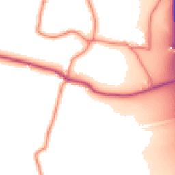 Daytime road noise heatmap for CW1 5UX