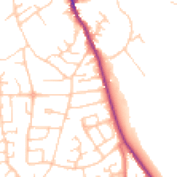 Daytime road noise heatmap for CW10 0AE