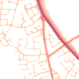 Daytime road noise heatmap for CW10 0AF