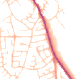 Daytime road noise heatmap for CW10 0AJ