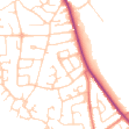 Daytime road noise heatmap for CW10 0AN