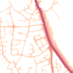 Daytime road noise heatmap for CW10 0AU