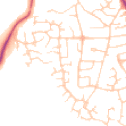 Daytime road noise heatmap for CW10 0BH