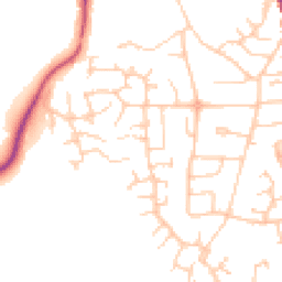 Daytime road noise heatmap for CW10 0BQ