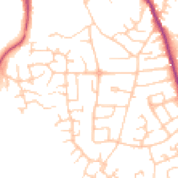 Daytime road noise heatmap for CW10 0BS