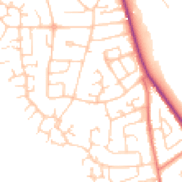Daytime road noise heatmap for CW10 0BT