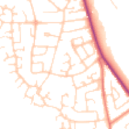 Daytime road noise heatmap for CW10 0BU