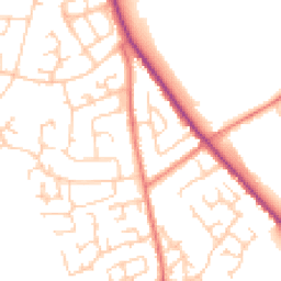 Daytime road noise heatmap for CW10 0DJ