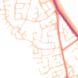 Daytime road noise heatmap for CW10 0DR