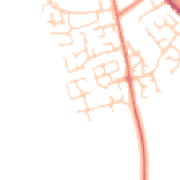 Daytime road noise heatmap for CW10 0GH