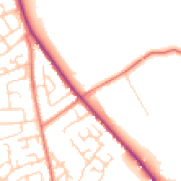 Daytime road noise heatmap for CW10 0JN