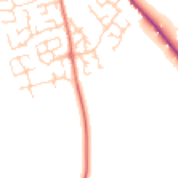 Daytime road noise heatmap for CW10 0RJ