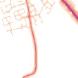 Daytime road noise heatmap for CW10 0RU