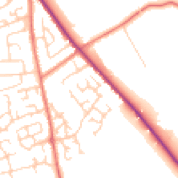 Daytime road noise heatmap for CW10 0TB