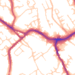 Daytime road noise heatmap for CW10 9AB